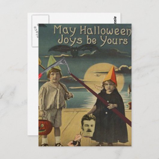 Kinderen onthoofde hoofd Trick or treat Briefkaart (Voorkant / Achterkant)