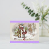 Kinderen ontmoeten Deer op zondag  Briefkaart (Staand voorkant)