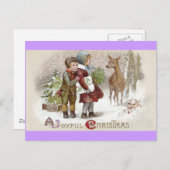 Kinderen ontmoeten Deer op zondag  Briefkaart (Voorkant / Achterkant)