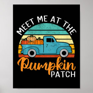 Kinderen ontmoeten me bij de pompoenpatch Peuter J Poster