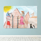 kinderen ontwerp canvas afdruk (Insitu (Houten vloer))