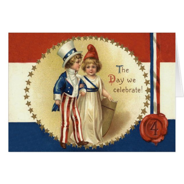 Kinderen Oom Sam Dame Liberty Ster (Voorkant Horizontaal)