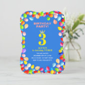 Kinderen op Birthday-ballonnen Kaart (Staand voorkant)