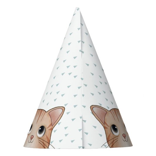 Kinderen op Birthday feest met schattige kleine ka Feesthoedjes (Achterkant)