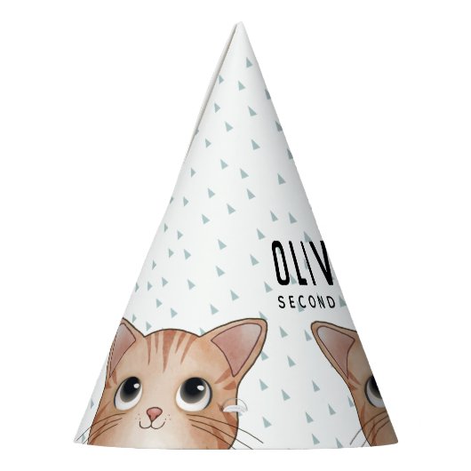 Kinderen op Birthday feest met schattige kleine ka Feesthoedjes (Links)