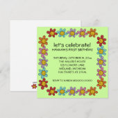 Kinderen op Birthday Party Kaart (Voorkant / Achterkant)