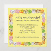 Kinderen op Birthday Party Kaart (Voorkant / Achterkant)