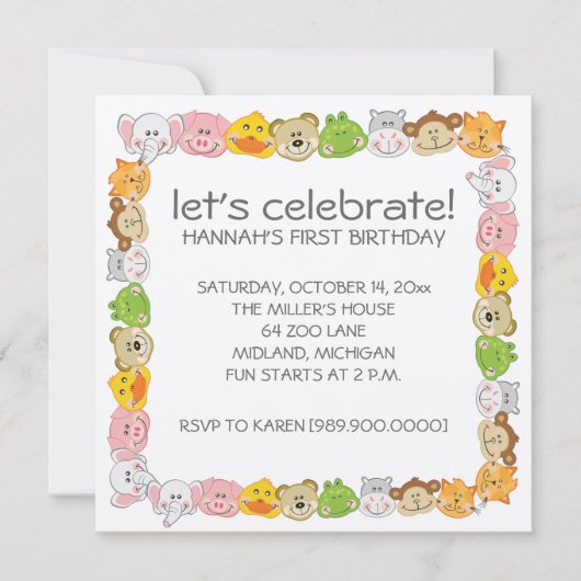 Kinderen op Birthday Party Kaart (Voorkant)