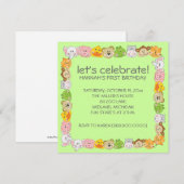 Kinderen op Birthday Party Kaart (Voorkant / Achterkant)