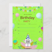 Kinderen op Birthday Party Kaart (Voorkant)