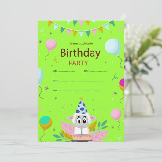 Kinderen op Birthday Party Kaart (Staand voorkant)