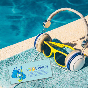 Kinderen op Birthday Pool Party Kaart
