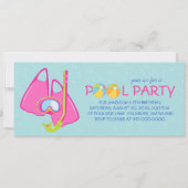 Kinderen op Birthday Pool Party Kaart (Voorkant)