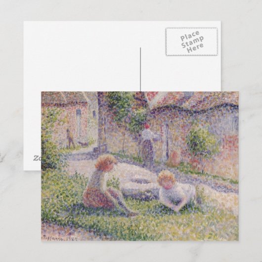 Kinderen op Boerderij Impressionisme Briefkaart (Voorkant / Achterkant)