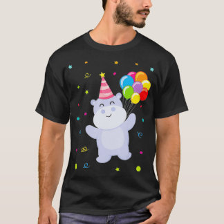 Kinderen op de feestdag vieren ballonnen kalm t-shirt