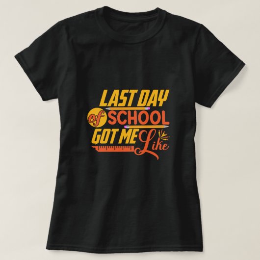 Kinderen op de laatste dag van de school... t-shirt (Design voorkant)