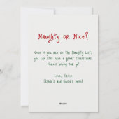 Kinderen op de Naughty List Christmas Kaart (Achterkant)