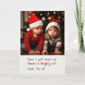 Kinderen op de ondeugende lijst kerst Kaart (Voorkant)