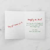 Kinderen op de ondeugende lijst kerst Kaart (Binnen)