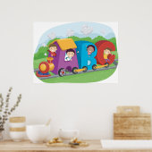 Kinderen op een alfabetopleiding poster (Keuken)