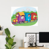 Kinderen op een alfabetopleiding poster (Thuiskantoor)