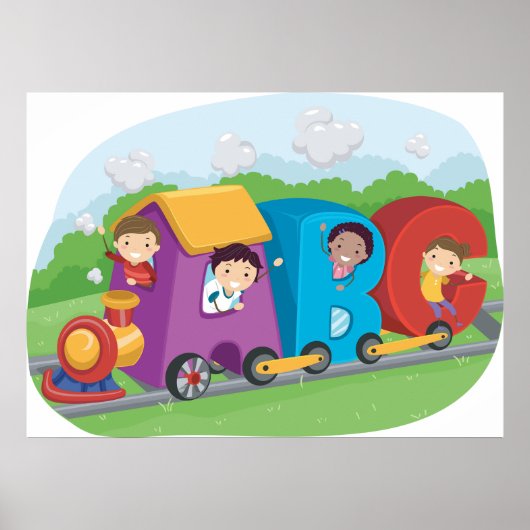 Kinderen op een alfabetopleiding poster (Voorkant)