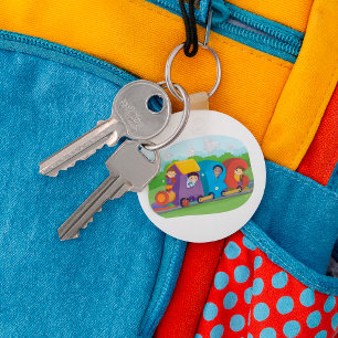 Kinderen op een alfabetopleiding sleutelhanger