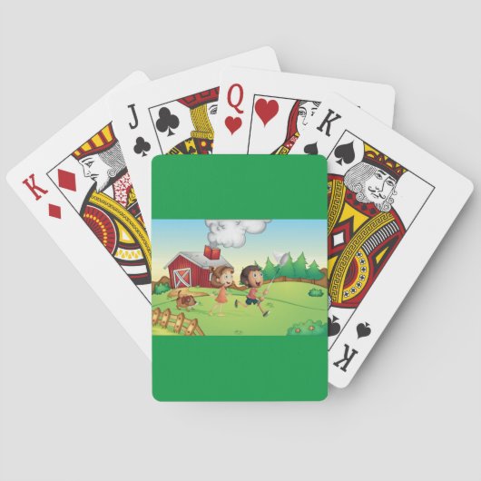 Kinderen op een Boerderij Pokerkaarten (Achterkant)