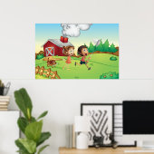 Kinderen op een Boerderij Poster (Thuiskantoor)