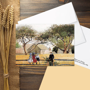 Kinderen op een Kaart van de Homer Note van de Win