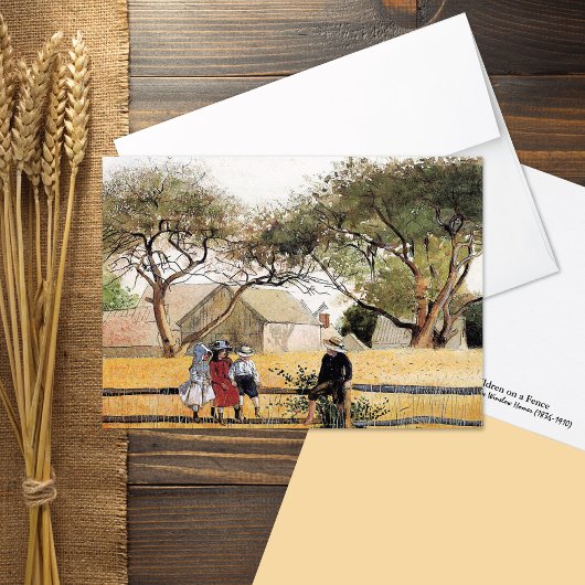 Kinderen op een Kaart van de Homer Note van de Win