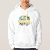 Kinderen op een schoolbus Mannen hoodie (Voorkant)