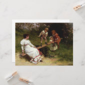 Kinderen op een wip (door Frederick Morgan) Kaart (Voorkant / Achterkant in situ)