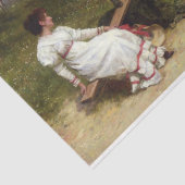 Kinderen op een wip (door Frederick Morgan) Tissuepapier (Detail)