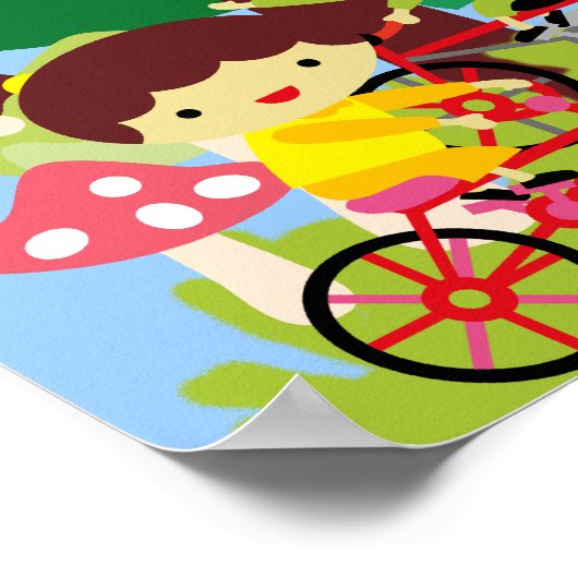 Kinderen op fietsen poster (Hoek)