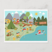 Kinderen op het Briefkaart van de Cartoon van het  (Voorkant)