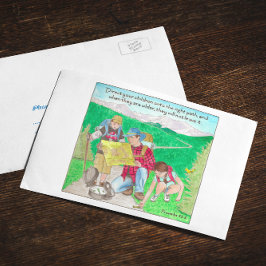 Kinderen op het juiste pad Inspirerend Briefkaart