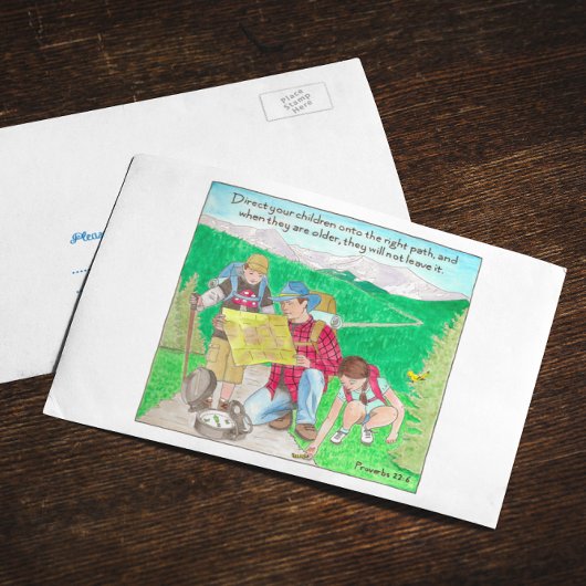 Kinderen op het juiste pad Inspirerend Briefkaart