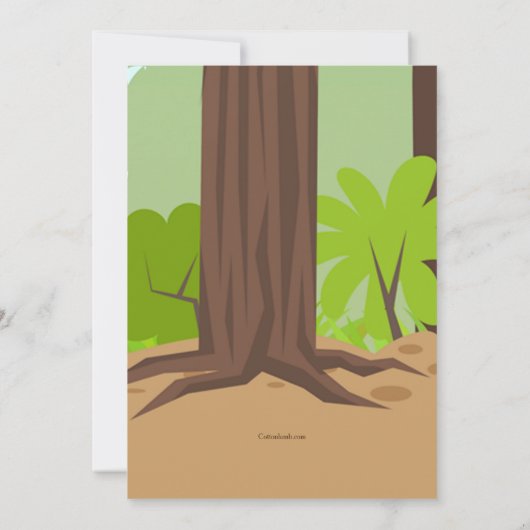 Kinderen op het koord lopen kaart (Achterkant)