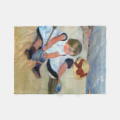 Kinderen op het strand, Cassatt Fleece Deken (Voorkant (Horizontaal))