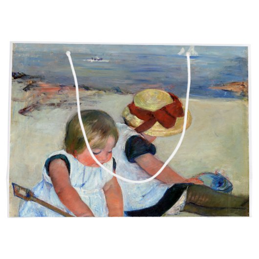 Kinderen op het strand, Cassatt Groot Cadeauzakje (Achterkant)