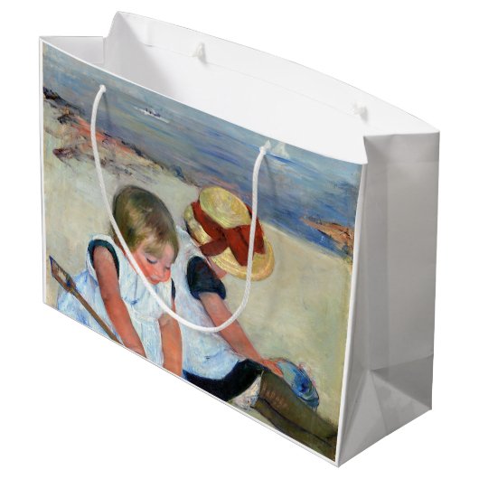 Kinderen op het strand, Cassatt Groot Cadeauzakje (Achterkant Gekanteld)