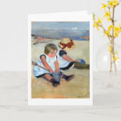 Kinderen op het strand, Cassatt Kaart (Gele Bloem)