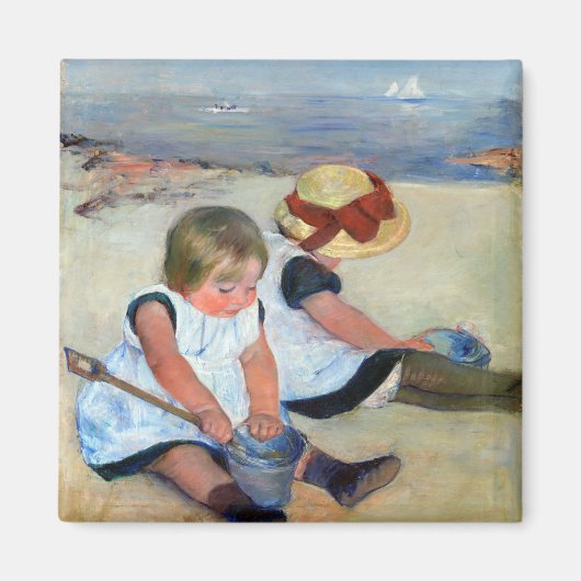 Kinderen op het strand, Cassatt Magneet (Voorkant)