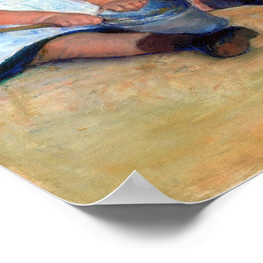 Kinderen op het strand, Cassatt Poster (Hoek)