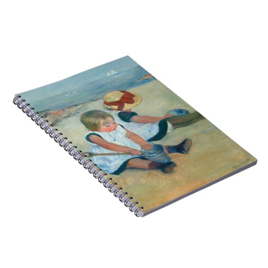 Kinderen op het strand | Mary Cassatt ansichtkaart Notitieboek (Rechterzijde)