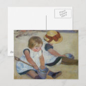 Kinderen op het strand, Mary Cassatt Briefkaart (Voorkant / Achterkant)