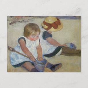 Kinderen op het strand, Mary Cassatt Briefkaart