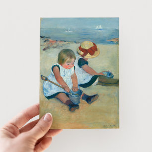 Kinderen op het strand   Mary Cassatt Briefkaart