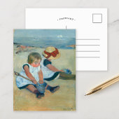 Kinderen op het strand | Mary Cassatt Briefkaart